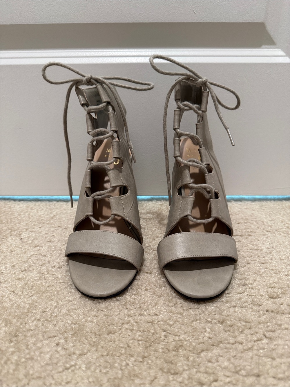 Chunky ankle heels